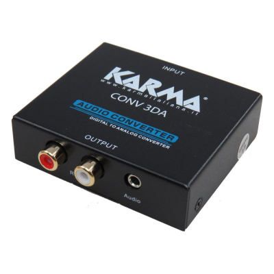 Convertitore audio Digitale Ad Analogico con Presa Cuffia Black CONV 3DA Karma