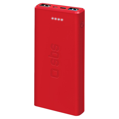 Power bank 10000mA Intelligent Charge Ic Red TTBB10000FASTR Sbs