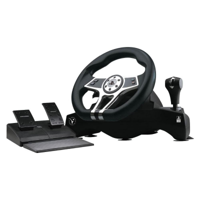 Volante e pedaliera simulatore guida PLAYSTATION 4 Hurricane+ Wheel Ps4 Black Xtreme Videogames 90428