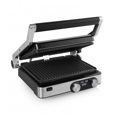 Princess 117310 Grill Digitale Master Pro Bistecchiera elettrica Doppia Piastra Antiaderente Potenza 2000 watt colore Silver