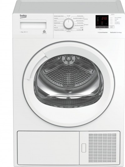 Asciugatrice Libera Installazione a Pompa di Calore 8 Kg Young Smart A+++ Inverter Beko DRX837WI