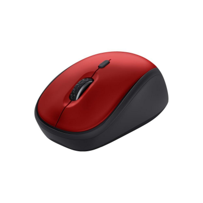 Mouse Consumer YVI+ Wireless Eco Red e Black Trust 24550