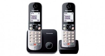 Telefono Cordless DECT Identificatore di chiamata Nero Grigio Panasonic KX-TG6852JTB