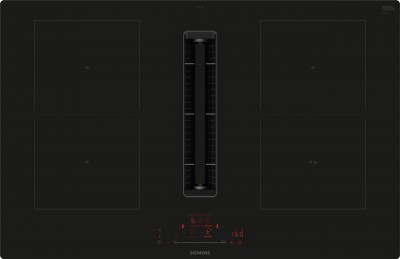 Siemens ED811HQ26E iQ500 Piano Cottura da Incasso Induzione 4 Zone CombInduction con Cappa Integrata 80 cm 