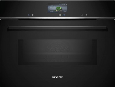 Siemens CM776G1B1 iQ700 Forno da Incasso Multifunzione Compatto Pirolitico Combinato Microonde Nero 