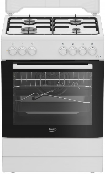 Beko FBST62110DW Cucina Libera Installazione 60 x 60 cm 4 Fuochi Gas con Forno Elettrico Multifunzione Сlasse A finitura Bianca