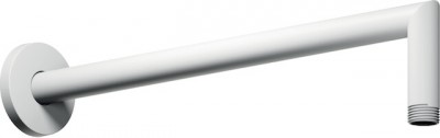 Braccio Doccia a parete Tondo Diam. 20 Lunghezza Mm. 350 Con Rosone Tondo 60 Bianco Opaco / White Matt (polar White) Nobili AD138/44WM 