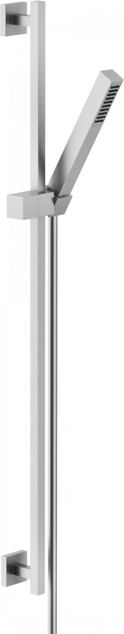 Saliscendi Cm. 90 Completo Di Doccia Monogetto Cube Nickel Spazzolato (inox) Nobili AD140/21IX