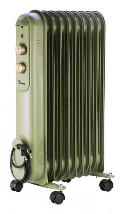 Ardes AR4R09VIN CURVY 9 RETRO Radiatore Termosifone Elettrico ad Olio Stufa Portatile 9 Elementi 2000 Watt colore Verde