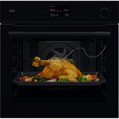 AEG Serie 7000 NBR7P731SB Forno da Incasso Multifunzione Elettrico 60 cm MealAssist con SteamCrisp pirolitico e Vapore Estetica Glossy Black Nero  Classe A++ 