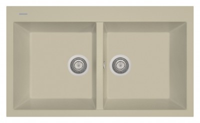 AM8620 Lavello 2 Vasche Plados Serie Elegance 86-20 code 55 ULTRAGRANIT SAHARA AM8620-55