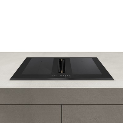 Airforce Innova Artis Plus 80 F Piano Cottura Incasso ad Induzione con Cappa Integrata 80 cm Versione Filtrante 4 Zone Bridge Nero - CCINN8006