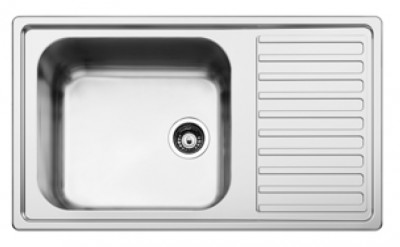 Lavello da Incasso 1 Vasca Grande con Gocciolatoio a Destra 86 x 50 cm Acciaio Inox Serie Anniversario Apell AVG861IRBC