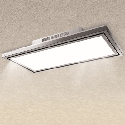 Baraldi FLEXIA FREE Cappa a Soffitto  90 x 60 cm Filtrante Inox con Pannello Luminoso 900 m³/h - 01FLEFR090STW90