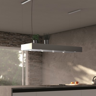 Baraldi MENSOLA ISOLA Cappa a Isola 146 x 50 cm Inox  con Ripiano 900 m³/h - 01MENIS146ST90