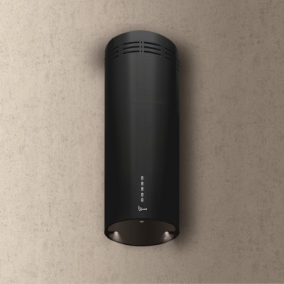 Baraldi RODIA Cappa a Parete Cilindrica 90 cm Nera – 800 m³/h – Design e Potenza - 01ROD305BL80