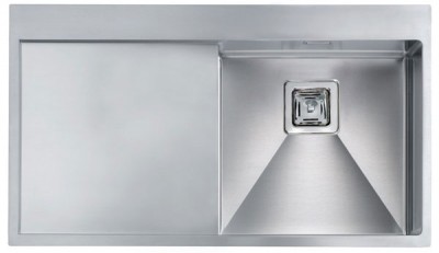 Lavello da Incasso 1 Vasca a Destra con Gocciolatoio 86 x 50 cm Slim Acciaio Inox Satinato  BATÌK CM 012033.D2.01.2033 - 012033DCSSP