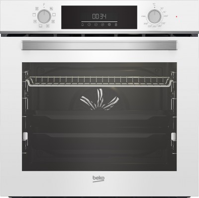 Forno da Incasso Multifunzione Elettrico 60 cm 8 funzioni Classe A Finitura Cristallo bianco e Acciaio inox Serie b300 Linea Look Beko BBIM14300WMS