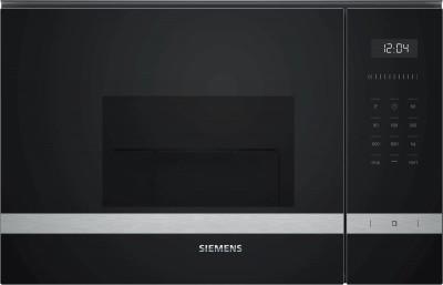 Forno Microonde da incasso con Grill 20 Litri 800 W Altezza 38 cm Inox iQ500 Siemens BE525LMS0