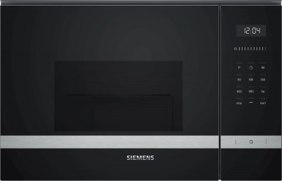 Forno Microonde da incasso con Grill 25 Litri 900 W Altezza 38 cm Inox iQ500 Siemens BE555LMS0