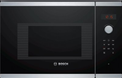 Forno Microonde da incasso 20 Litri Altezza 38 cm Nero Finiture Inox Serie 4 Bosch BFL523MS0