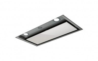 Cappa Incasso 90 cm Acciaio Inox e Vetro Bianco Elica BOXIN PLUS IXGL/A/90 - PRF0097796A