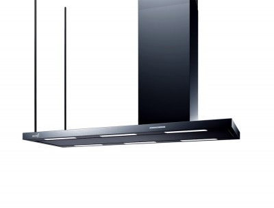 Baraldi ELEA ISOLA NERA Cappa a Isola Baraldi ELEA 176 x 60 cm Nera con Camino a Destra 900 m³/h - 01ELEIS176BLDX90