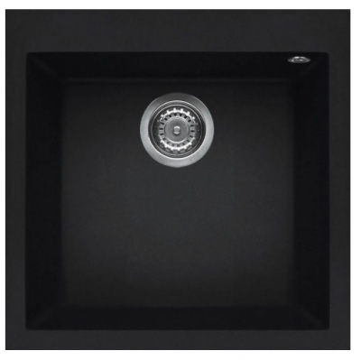Lavello da Incasso 1 Vasca Quadra 102 47.1x50.1 Nero 86 Elleci LKQ10286