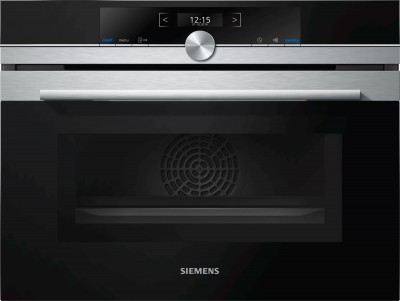 Forno da Incasso Multifunzione Elettrico Compatto Combinato con Microonde Inox iQ700 Siemens CM633GBS1