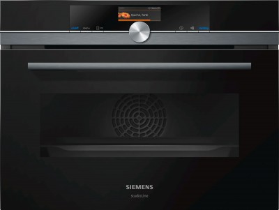 Forno da Incasso Multifunzione Elettrico Compatto a Vapore Altezza 45 cm Nero iQ700 Siemens CM836GPB6