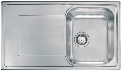 Lavello da Incasso 1 Vasca con gocciolatoio a Sinistra 86 x 50 cm Sopratop Acciaio Inox satinato CM COMO 010143.D1.01.2018 - 010143 DCSSP