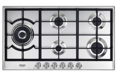 Piano Cottura da Incasso 90 cm 5 Fuochi Gas Inox Life De Longhi NSL 590D X