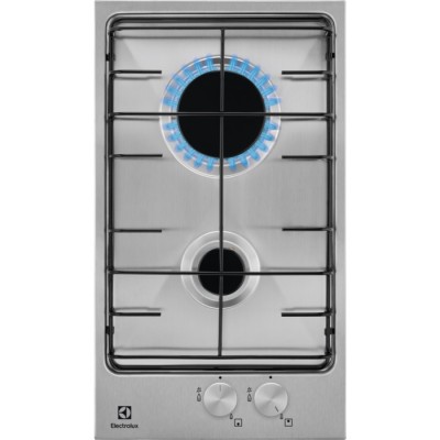 Piano Cottura da Incasso a Gas 30 cm Inox 2 Fuochi Electrolux EGG3222N