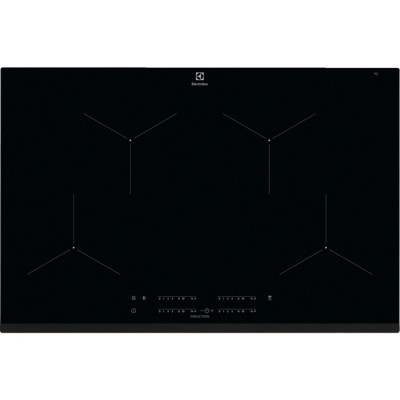 Piano Cottura da Incasso Induzione 80 cm 4 Zone  Vetroceramica Nero Hob2Hood Electrolux EIT81443