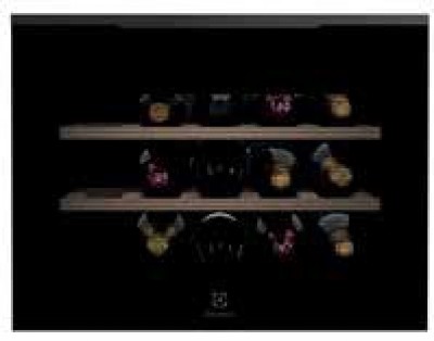 Electrolux Serie 800 KBW6H Cantinetta Vino da Incasso 15 Bottiglie Classe F Cellar PRO 5 Altezza 45 cm Estetica Pure Black Nero in vetro