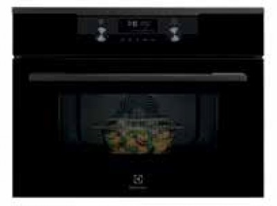 Electrolux Serie 500 KVMDE46H Forno Microonde con Grill da Incasso 60 cm Altezza 45 cm 44 Litri Estetica Intuit Pure Black Nero in vetro