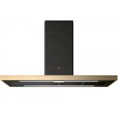 Elica BIO ISLAND @ BLRO/A/120x53 USB ROVERE - PRF0200563 Cappa a Isola 120 x 52 cm Nero Effetto Ruvido e Rovere Naturale Touch Wi-Fi