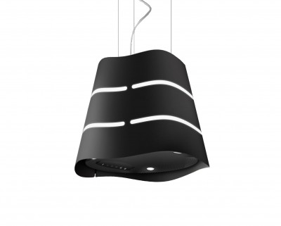 Elica WAVE UX BL MAT/F/51 PRF0171193 Cappa a Isola Sospesa 50 cm Diametro Nero effetto soft touch 
