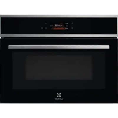 Forno Microonde da incasso Compatto con Grill 42 Litri Altezza 38 cm Finitura Inox - Nero Serie 600 Electrolux EVM8E08X 