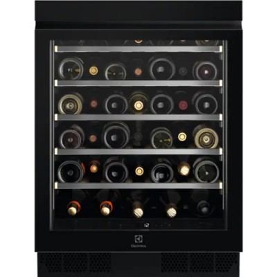 Cantinetta Vino da Incasso 40 Bottiglie Classe G Altezza 82 cm Sottotop Estetica Matt nero opaco Electrolux EWUS040B8B