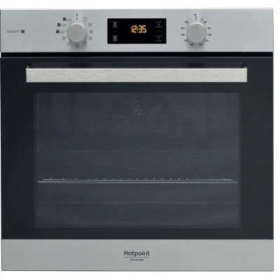 Forno da Incasso Multifunzione Elettrico Funzioni Vapore 60 cm Finiture Inox anti impronta Classe A+ Ariston Hotpoint Active Steam Class 3 - FA3S 844 IX HA