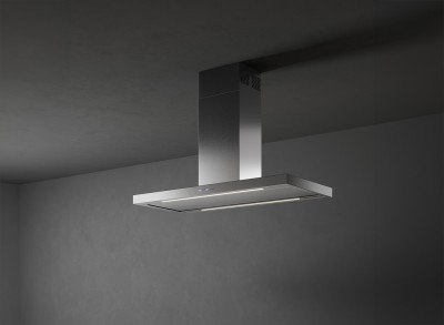 Falmec Plane Plus Island 120 Inox Cappa a Isola 120 cm Acciaio inox finitura scotch brite Luce dinamica e dimmerabile - CPLI20.E23P2#EUI490F