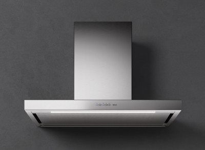Falmec Plane Plus NRS 90 Inox Cappa a Parete 90 cm Acciaio inox finitura scotch brite Tecnologia NRS Silenziosa Luce led dimmerabile e dinamica - CPLN90.E24P2#EUI490F