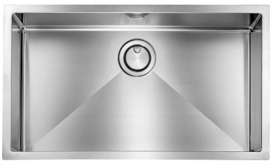 Lavello da Incasso 1 Vasca Monovasaca 77 x 45 cm Slim Acciaio Inox Vintage FILORAGGIATO VINTAGE CM 072026 XCSSP