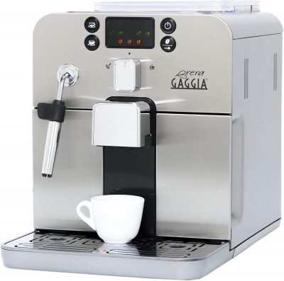 Macchina Caffè Automatica Espresso con Macinacaffè ed Erogatore di Vapore Caffè in Grani colore Argento Gaggia Brera RI9305/01 