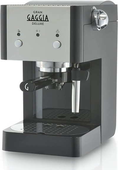 Macchina Caffè Cialde e Caffè Macinato in Polvere Espresso Manuale con Erogatore di Vapore Gaggia RI8425/11 Gran Gaggia Deluxe 