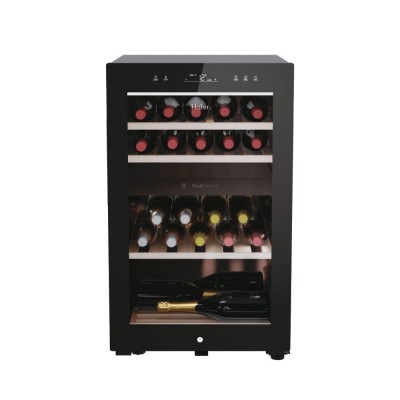 Cantina Vini 42 Bottiglie Classe G Altezza 82 cm 2 zone Temperatura Nera Wine Bank 50 Series 7 Haier HWS42GDAU1