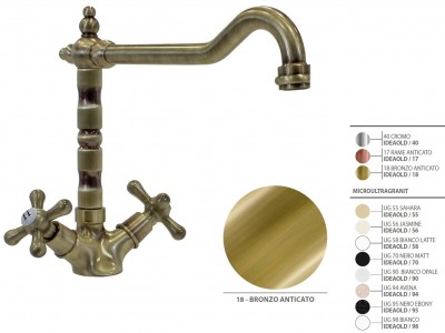 IDEAOLD Miscelatore rubinetto Plados code 18 BRONZO