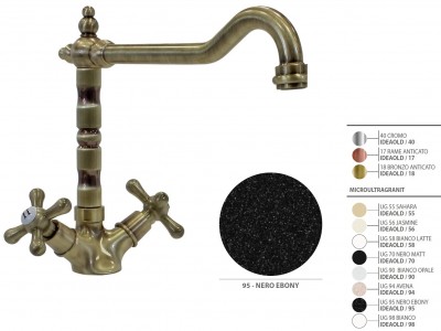 IDEAOLD Miscelatore rubinetto Plados code 95 ULTRAGRANIT NERO EBONY