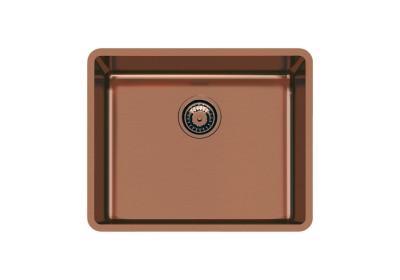 Lavello 1 Vasca Sottotop 540 x 440 mm Acciaio Inox PVD Copper Rame Vintage Serie KE Copper Vintage - R15 Foster 2155 888 - 2155888